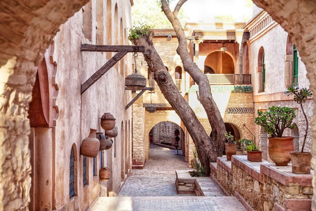 Agadir narrow historic street