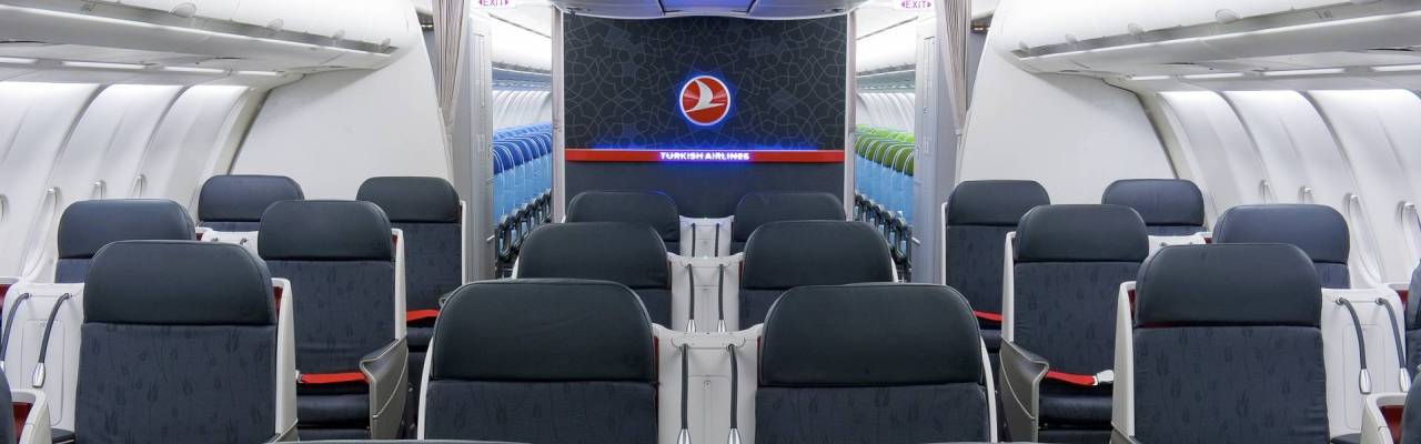 Turkish airlines business class interior view