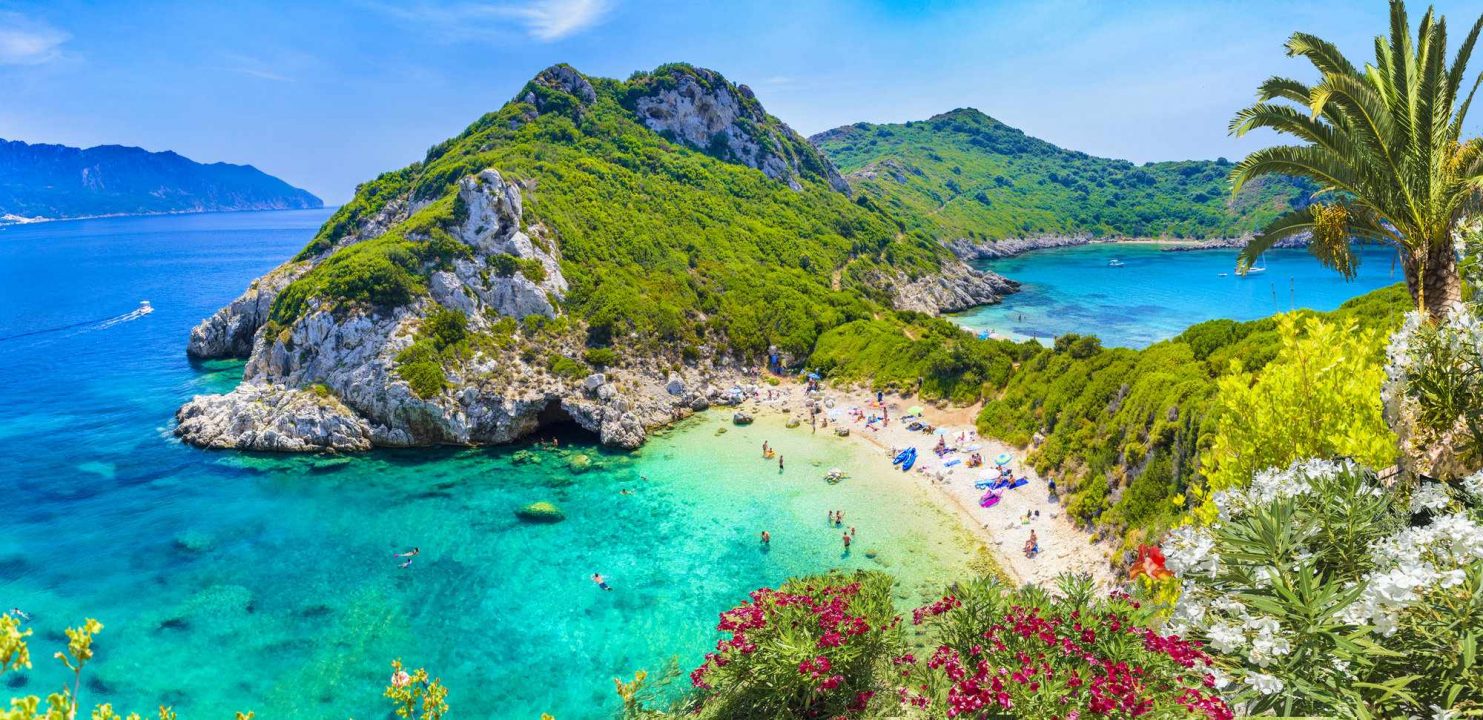 Scenic Corfu island